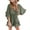 Army green, variant on Summer Women's V Neck Beach Jumpsuit Ruffle Layered Drawstring Waist Shorts Jumpsuit