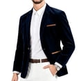 thumbnail image 3 of IROINNID Mens Corduroy Blazer Single Breasted One Button Casual Suit Jacket Notch Lapel Long Sleeve Patch Pocket Solid Color Coat for Business Casual Daily Wear, 3 of 5