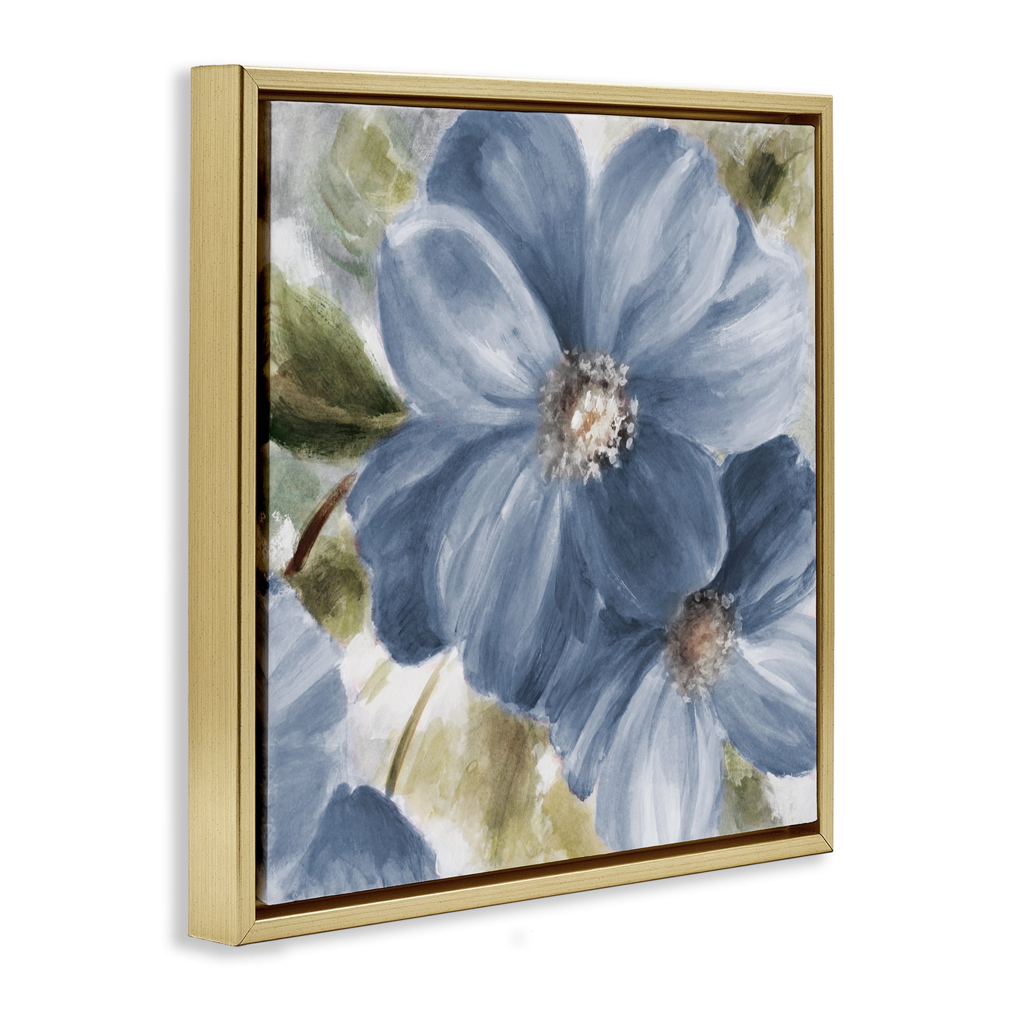 Stupell Industries Walk in Blue Beauty Gold Framed Floater Canvas Wall Art, design by Lanie Loreth