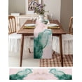 thumbnail image 3 of Modern Teal Green Water Ripple Table Runner-70 Inch Long Abstract Pink Marble Table Runners Linen Burlap Tablerunner for Kitchen Dining Room Holiday Party, 3 of 9