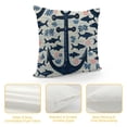 thumbnail image 4 of Nawypu Navy Blue Nautical Ocean Starfish Coral Seahorse Anchor Throw Pillow Covers, Ocean Nautical Gifts, Sea Animal Pillow Cases 1 Home Ship Sofa Decor Set of, 4 of 5