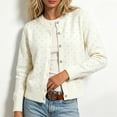 thumbnail image 2 of COMVALUE 2026 Leopard Cardigan Womens Button Up Sweaters Long Sleeve Cheetah Print Cropped Cardigan Jackets (White, XXL), 2 of 6