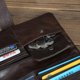 thumbnail image 2 of Marrón - Corto - Cartera de hombre de piel de vacuno con capa de cabeza antigua ultrasuave Cartera de mujer de cuero encerado con aceite vintage Patrón corto Cuero genuino Multi - Tarjetero, 2 of 5