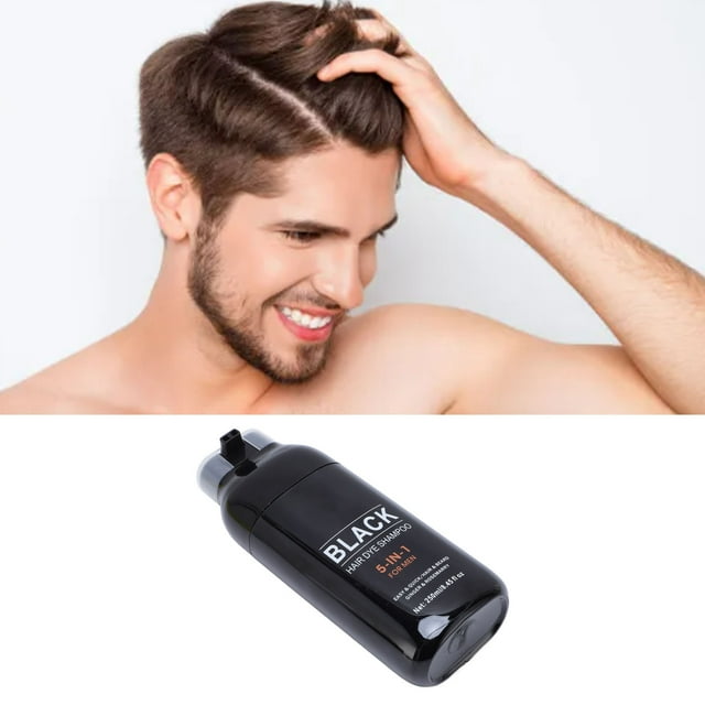Champú Para Teñir El Cabello, Champú Para Teñir El Cabello Negro, Cobertura Semipermanente De Larga Duración Para Las Canas Para Uso Diario