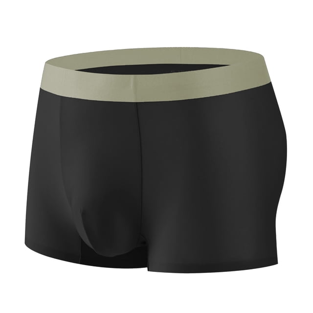 Men Ice Silk Flat Angle Underpants Loose Frivolous Breathable Elastic Exercise Home