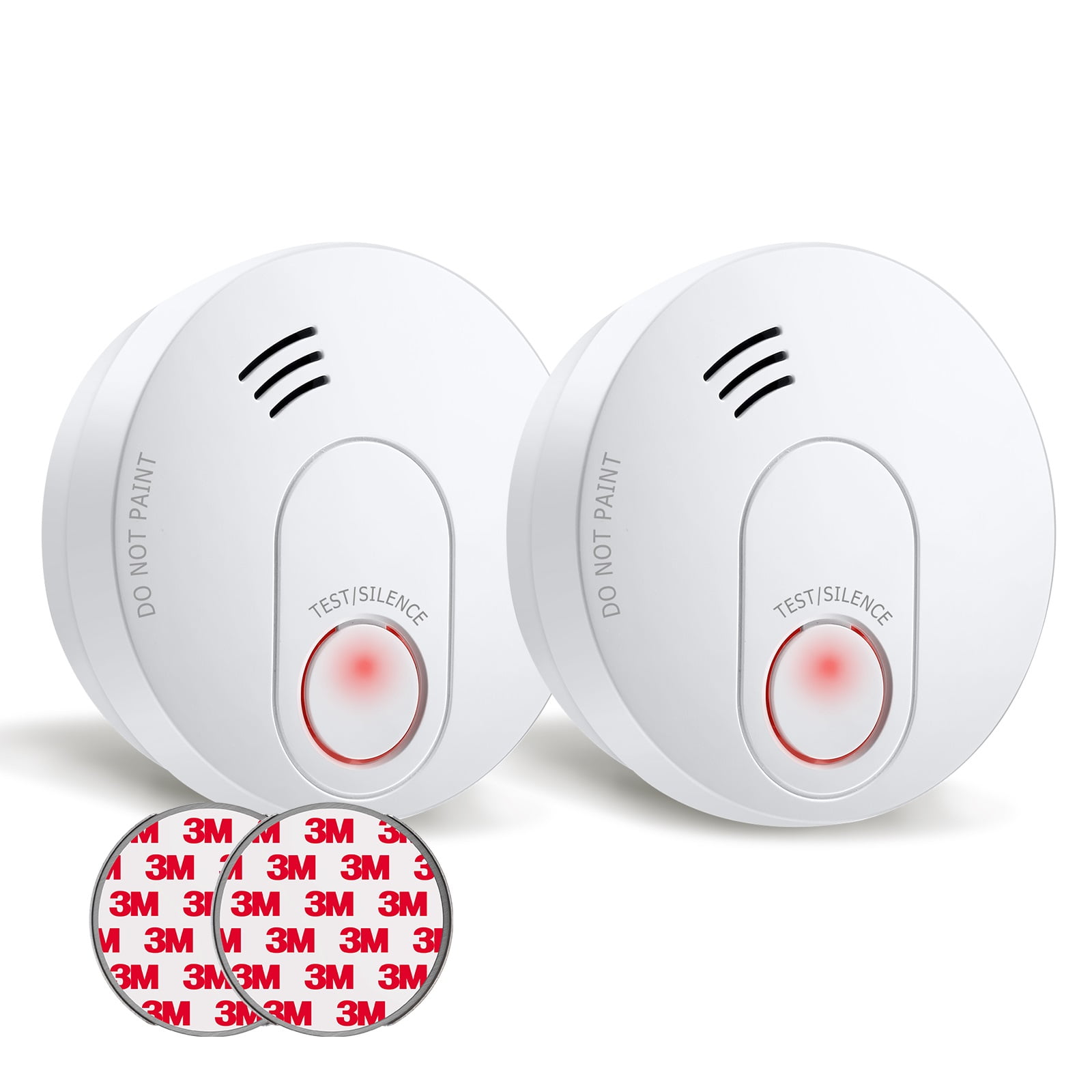 2 Pack Smoke Detector Fire Alarm Ionisation Photoelectric Sensor Easy to Install 