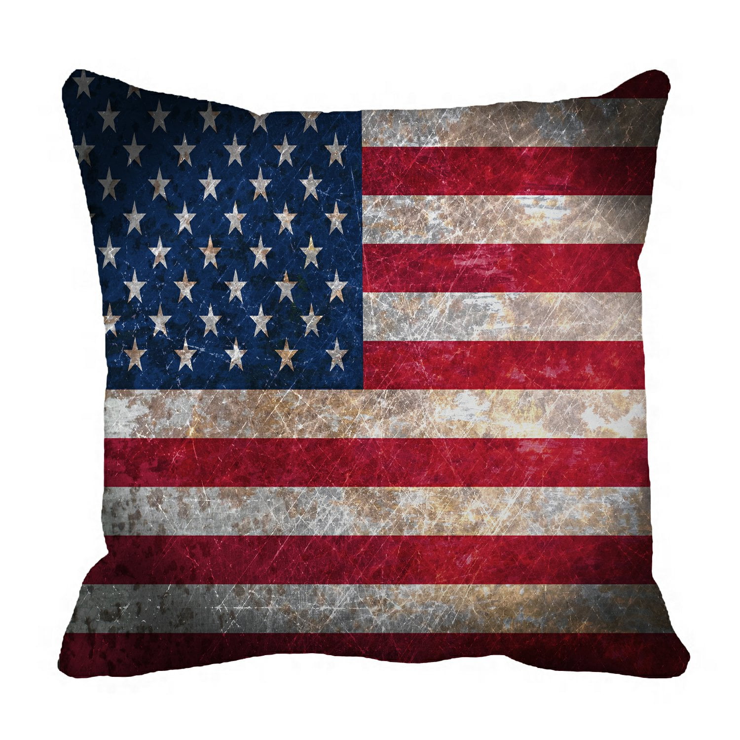 PHFZK Vintage Retro Style US Flag Pillow Case, Stars and Stripes