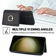 thumbnail image 2 of ELEHOLD Case for Samsung Galaxy S23 Plus,Business PU Leather Stand Case with Card Holder & Ring Holder,Black, 2 of 7