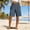 Dark blue, variant on Summer Shorts for Women,Work Pants Beach Vacation Clothes Summer Pull On Short with Pockets Comfy Lightweight Gauze Pants with Pockets Loose Fit Wide Leg Capri Dark blue S