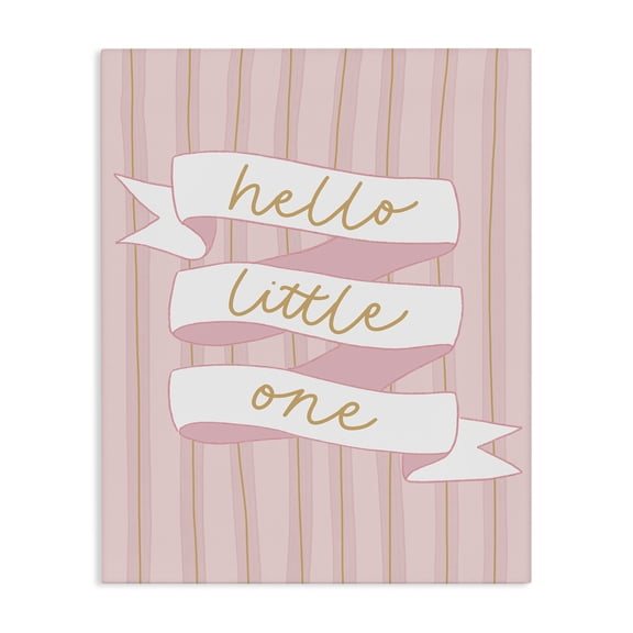 Stupell Industries Pink Hello Little One Canvas Wall Art, design by Amanda Houston