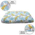 thumbnail image 3 of Tropical Pet Bed, Monstera Leaves Bananas and Paint Spots in Pastel Colors Summer Vibes, Resistant Pad for Dogs and Cats Cushion with Removable Cover, 24" x 39", Sky Blue Mustard Blush, by Ambesonne, 3 of 4