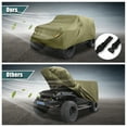 thumbnail image 4 of Unique Bargains Car Cover for Jeep Wrangler JK 2 Door 2007-2017 JL 2 Door 2018-2021 Outdoor Waterproof Sun Protect Dark Green, 4 of 7