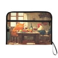 thumbnail image 7 of Organ Folder 14.2 x 0.8 x 10.6 Inches 13 Separate Pockets A4 Size Documents Folder A Sort Storage File Manager For The Home Office Cat Table Scene, 7 of 7