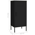 thumbnail image 4 of vidaXL Armoire de Rangement Noire 42,5x35x101,5 cm Acier, 4 of 5