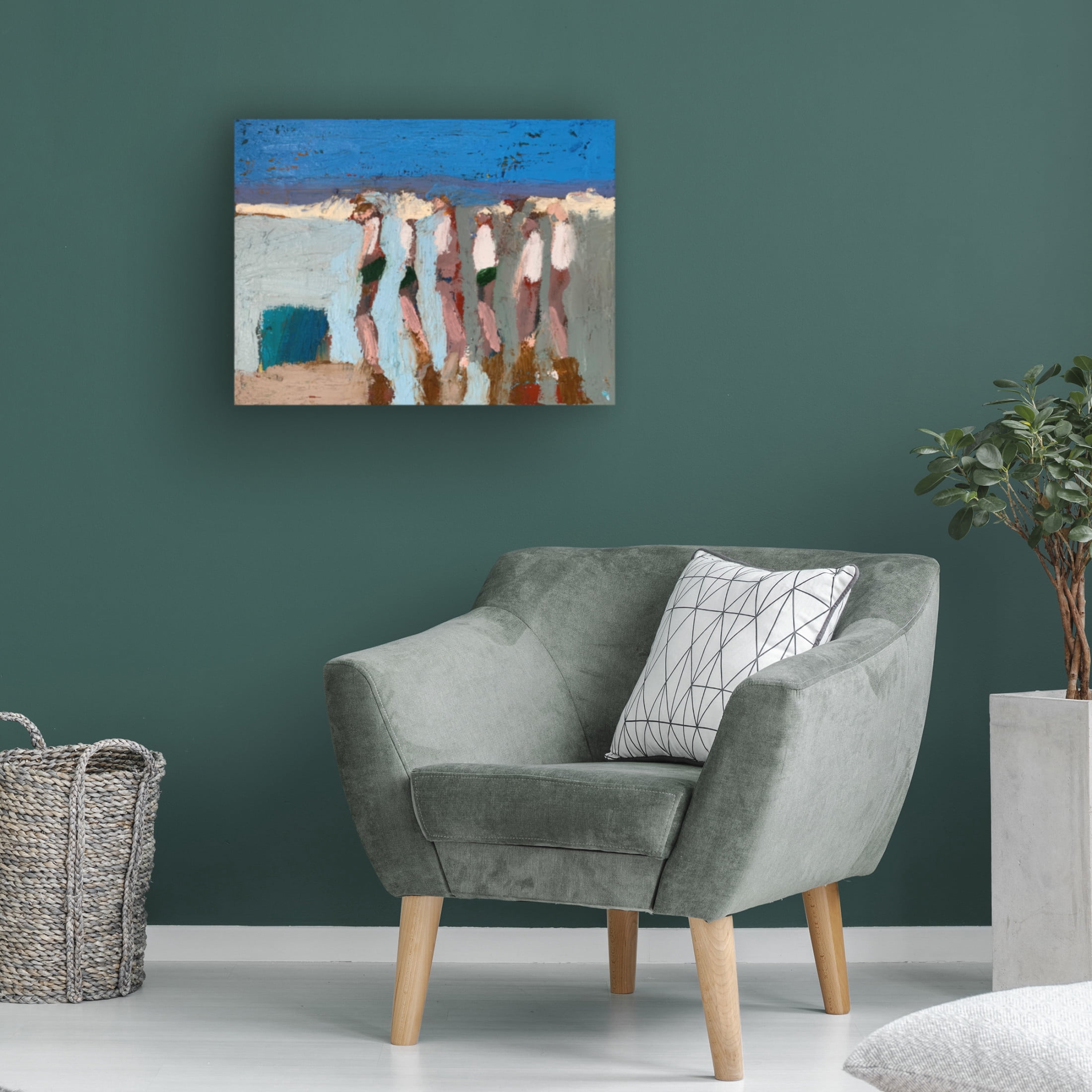 Canvas Wall Art - Erin McGee Ferrell 'Beach Walkers II' Wall Art for Living Room, Bedroom, or Office Décor by Trademark Fine Art - 24 x 18 Inches