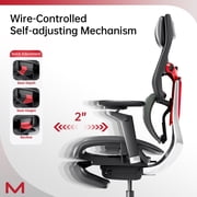 Ergonomic Office Chair,Computer Desk Gaming Chair with 6D Armrest Height Adjustable,136° Tilt for Office and Gaming