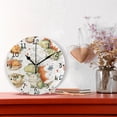 thumbnail image 5 of Cute Dinosaur Chef Food Leaves Round Wall Clock Silent Analog Battery Operated Gold Pointer Home Decor 9.84" Diameter, 5 of 11