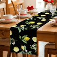 thumbnail image 5 of Yellow Lemon Summer Table Runner 70 Inches, Farmhouse Tropical Fruit Black Bed Runner Dresser Scarves Tabletop for Indoor Outdoor Parties/Ceremony/Banquet, 13" x 70", 5 of 9
