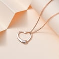 thumbnail image 2 of Moissanite  925 Sterling Silver Vermeil Rose Gold Plated Heart Pendant Necklace for Women Jewelry for Women Size 20" Ct 0.04 Birthday Christmas Gifts, 2 of 8