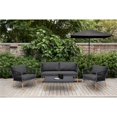 thumbnail image 2 of Armen Living Ipanema Table Basse Extérieure en Aluminium avec Pieds en Teck Gris Foncé, 2 of 7