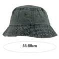 thumbnail image 6 of Wide Brim Solid Color Bucket Hat Unisex Denim Washed Basin Hat Fashion Accessories, 6 of 7