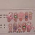 thumbnail image 4 of Muñeco de dibujos animados Sanrioed My Melody Hello Kitty, Parche de uñas tridimensional hecho a mano, juguete de Anime para niñas, regalo de juguetes, nuevo, 4 of 4