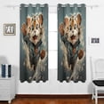 thumbnail image 2 of Tiger Coat Blackout Curtain Panels 63x55in Drapes Privacy Assured for Living room Bedroom Bathroom 2 panels set, 2 of 5