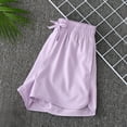 thumbnail image 5 of CPNG Girls Fashion Shorts Summer Thin Solid Color Loose Casual Shorts Elastic High Waist Drawstring Shorts(Light Violet,13-14 Years), 5 of 9