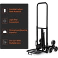 thumbnail image 6 of Stair Climbing Cart, 330 LB Climber Hand Truck Dolly with Adjustable Handle, Portable Folding Dolly Cart for Stairs, Stair Climbing Dolly Hand Carts with 10 Wheels for Shopping Moving Office Use, 6 of 7