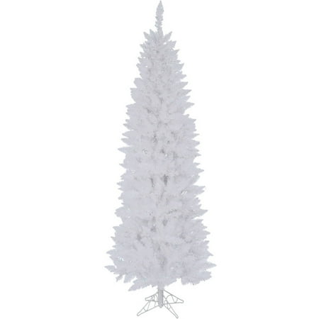 Vickerman Unlit 6' Sparkle White Spruce Pencil Pine Artificial Christmas