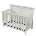 Paproos White Cribs for Baby, 4in1 Solid Wood Convertible Baby Crib