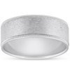 Pompeii Mens 950 Platinum 8mm Brushed Comfort Fit Band Ring New (,)