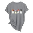 thumbnail image 2 of Jsaierl Womens Halloween Shirts Spooky Pumpkin Ghost Print Tees Stretch Round Neck T-shirt Short Sleeve Dressy Casual Blouse Tops Halloween Party Supplies, 2 of 9