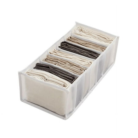 Ttih 1× Storage Box (6 Compartments for Medium-Sized Leggings Mesh Clothes Storage Box Trouser Compartment Storage Box Drawer Compartment Bag