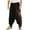 Black, variant on HomeGardon Mens Pants Man Loose Casual Elastic-Waist Drawstring Low-Crotch Yoga Full Length Pants,S-XXXL