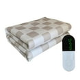 thumbnail image 2 of Heated Blanket Electric Throw Checkered- 60x70 Inches Soft Flannel Heating Blanket, Fast Heating Blanket 6 Heating Levels & Auto Off, 2 of 9
