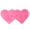 Pink, variant on PiccoCasa Wool Imitation Sheepskin Double Heart Shaped Area Rug for Home, 4 x 2 Ft Pink