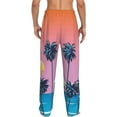 thumbnail image 3 of Bingfone Beach With Palm Trees Mens All Over Print Sleep Pajama Pants-Small, 3 of 9