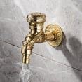 thumbnail image 2 of Grifo de baño de montaje en pared para interior y exterior, lavabo, lavadora, balcón, fregona dorado, 2 of 9