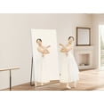thumbnail image 6 of 71"x40"Full Length Mirror with Stand, Lightweight Floor Standing Oversize Mirrors, Nano-film Shatterproof Full Body Mirror for Home, Gym, Yoga/Dance Studio,White, 6 of 10