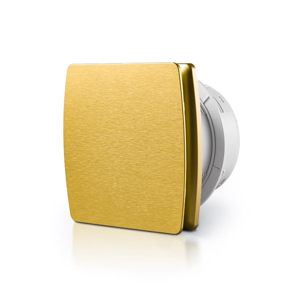 Ventilador de escape del baño Cocina de salida de 4 pulgadas 2200RPM Blower Ventilador Pared Reemplazable Airflow Extractor para Oficina de Hotel Oro Methold TO001498-01B