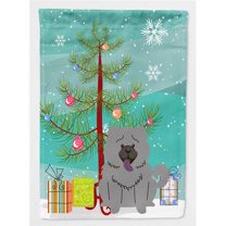 Merry Christmas Tree Chow Chow Blue Flag Garden Size