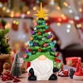 thumbnail image 5 of Lighted Christmas Gnomes Tree, 8 Inch Faceless Old Man Ceramic Christmas Tree, Mini Prelit Hand Painted Christmass Trees That Light Up, DIY Resin Gnomes Ornament for Tabletop Home Room(1pc), 5 of 8