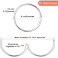 thumbnail image 2 of 20 pcs Curtain Rings, 50 mm Circle Metal Rings Openable Rings for Curtains Bathroom Scrapbooking Album, 2 of 5