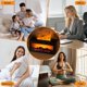 thumbnail image 5 of Inteprter El difusor de chimenea agrega un ambiente romántico a través de la niebla y las luces LED coloridas ajustables en cualquier Aromaterapia y Aceites Esenciales madera clara, 5 of 6
