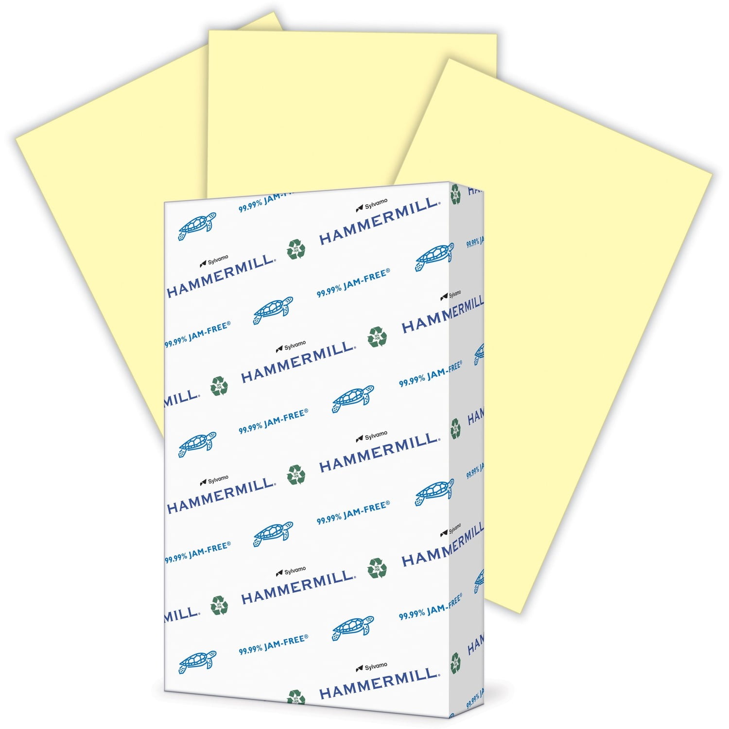 Hammermill Paper for Copy 8.5x14 Laser, Inkjet Colored Paper - 30% Recycled Legal - 8 1/2' x 14' - 20 lb Basis Weight - 500 / Ream - Canary