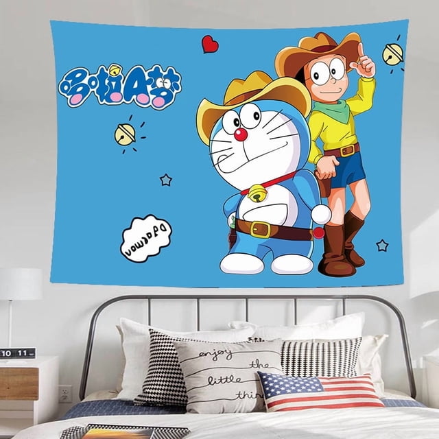 Tapiz decorativo para colgar en la pared Doraemons Anime, 150 x 130 cm