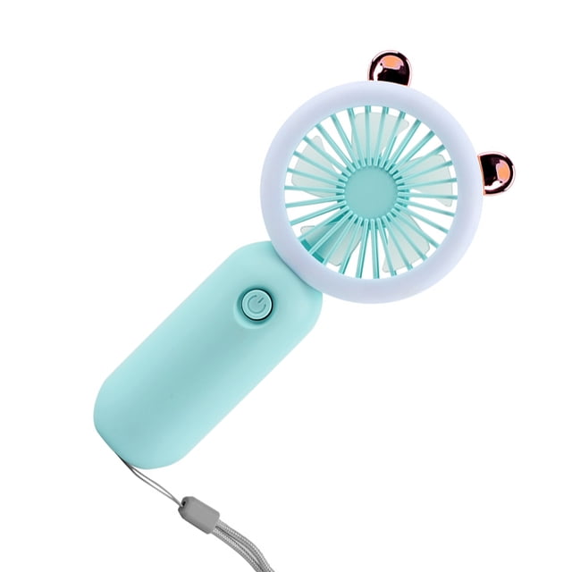 Bewildely Mini ventilador de mano ABS con batería incorporada de 300 mAh para una duración y funcionamiento duraderos de la batería Electrodomésticos lago azul