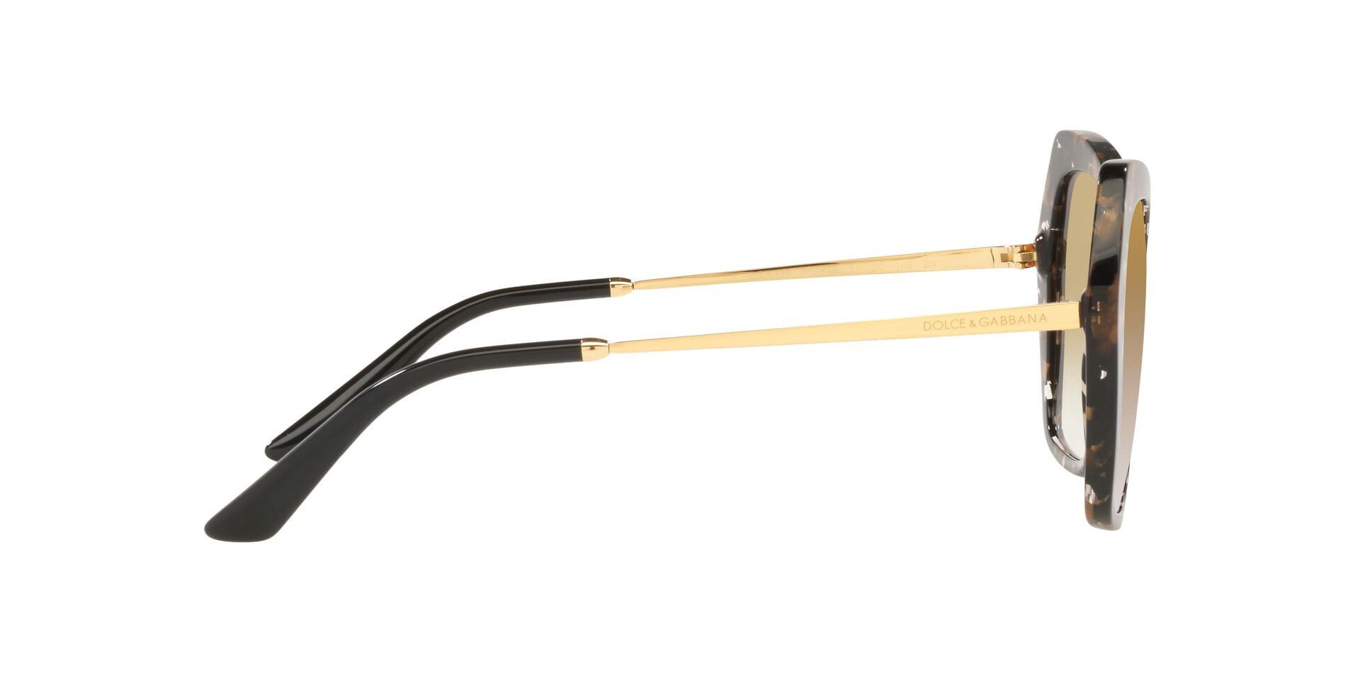 Dolce & Gabbana Gold Tortoise Shell Square Sunglasses DG4399 911/6E Dolce&Gabbana DG4499 L (57 - 16) with Brown lenses and  main image 2