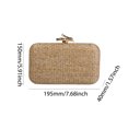 thumbnail image 2 of Bolso de noche tejido a mano para mujer con correa de cadena bolso de playa de paja bolso tejido versátil bolso de fiesta para boda para mujer, 2 of 9